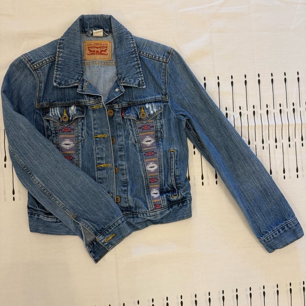 Levi's Blue Denim Jacket with Tan Label
